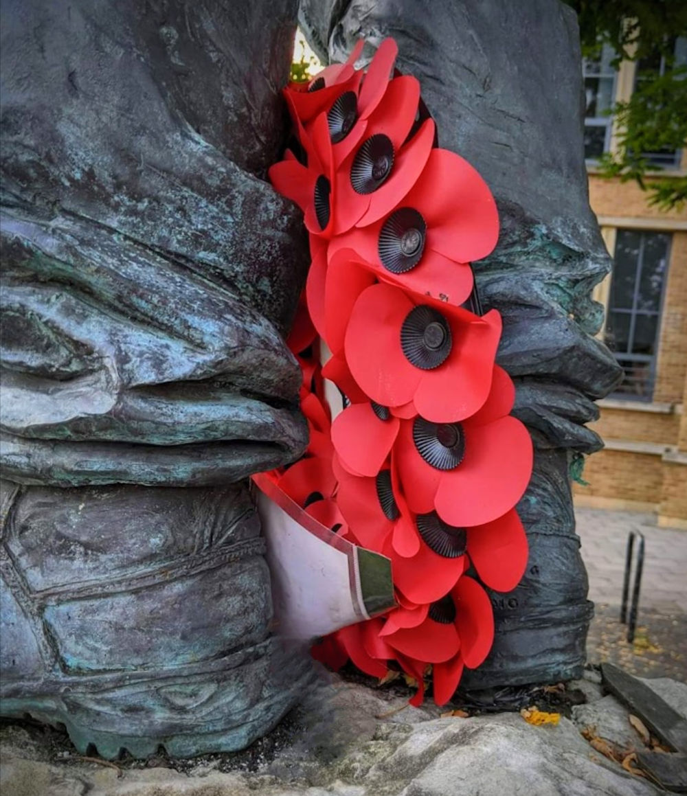 Poppies at the Irish Guards Statue in Windsor